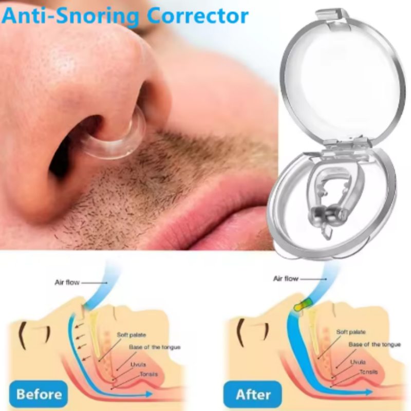 Dispositif Anti-ronflement magnétique pour arrêter le ronflement, pince-nez pour un amélioration de la respiration facile, aide au sommeil, apnée